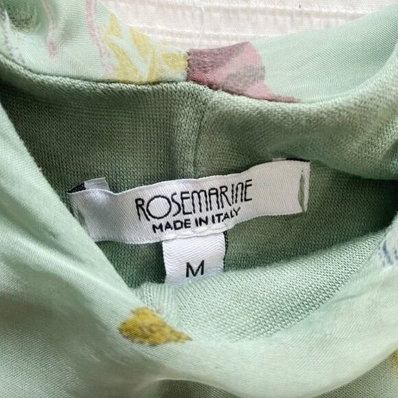 ROSEMARINE SAGE GREEN FEATHER PRINT SLEEVELESS MAXI BOHEMIAN DRESS - M - Picture 5 of 6